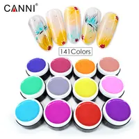 

UV Gel New 2019 Nail Art Tips 141 Colors UV LED Soak Off UV Varnish Nail Gel Polish DIY Manicure 5ml canni gel paint