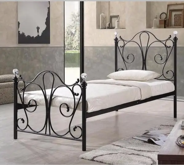 Cream Ivory Metal Bed Frame French Antique Vintage Style Single