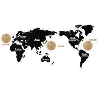 

Wooden World Map Wall Clock size 137CM