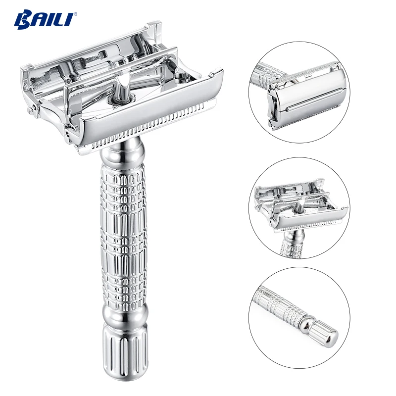 

Blade Safty Steel Metal De Stainless Straight Adjustable Butterfly Double Edge Safety Razor, N/a