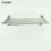 chinese quality metal double layer Decorative bathroom wooden wall foldable stainless steel sliding towel rack