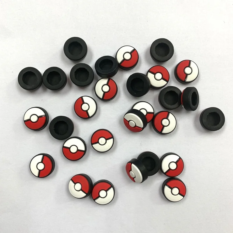 

For Switch Pokemon Go Silicone Joystick Thumb Stick Anti-Slip Grips Caps Covers for Poke Ball Plus Slim Controller Cover, As the picture show