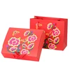 China engagement paper gift box full printed packaging gift box with ribbon