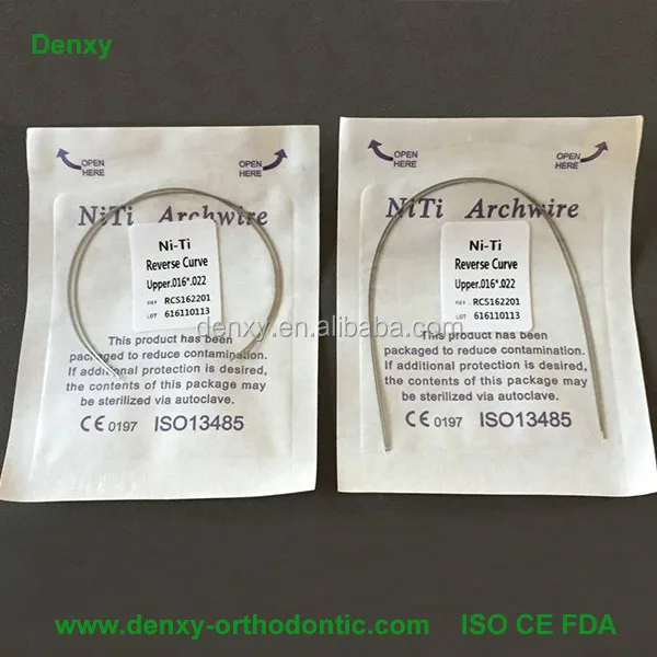 
Denxy Orthodontics Dental Colored Niti Arch Wires Super Elastic 