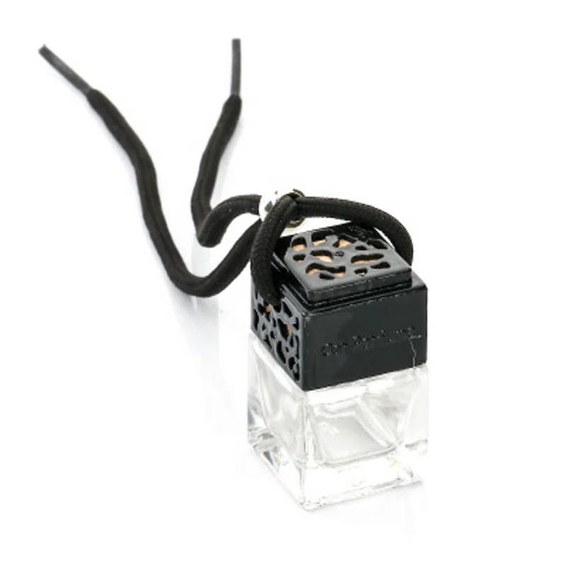 
Square shape silver cap empty hanging air freshener car perfume diffuser 