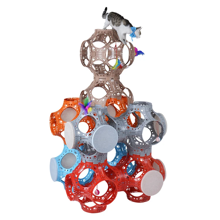 New Design Interactive Cat Toy Tower Of Tracks Cat Toy Cat Castle House