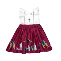 

2018 newly arrival cute girls frock design Christmas dress