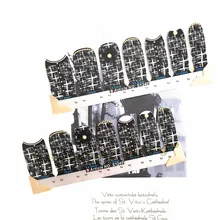 Twinkle Star Nights Nail Art Sticker Patch 14 pcs set Waterproof Decals Foils Gel Polish French