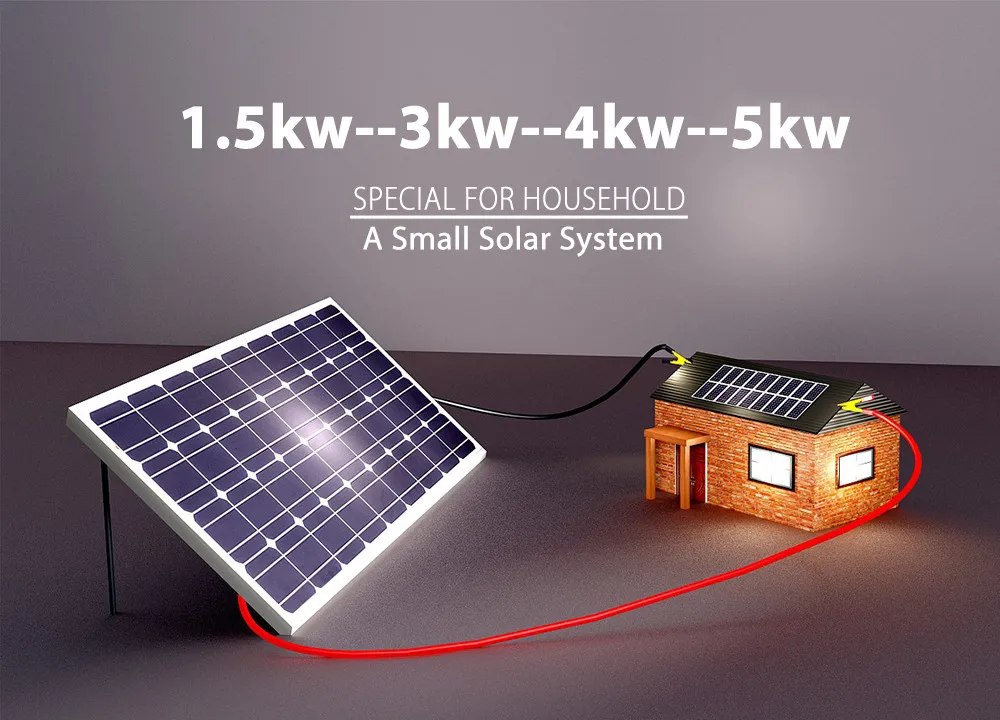 7000w Home On Grid Solar System 7kw With Inverter Grid Tie