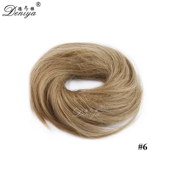 Shag Fake Hair Bun For White Women Wig Chignon Hair Pieces The