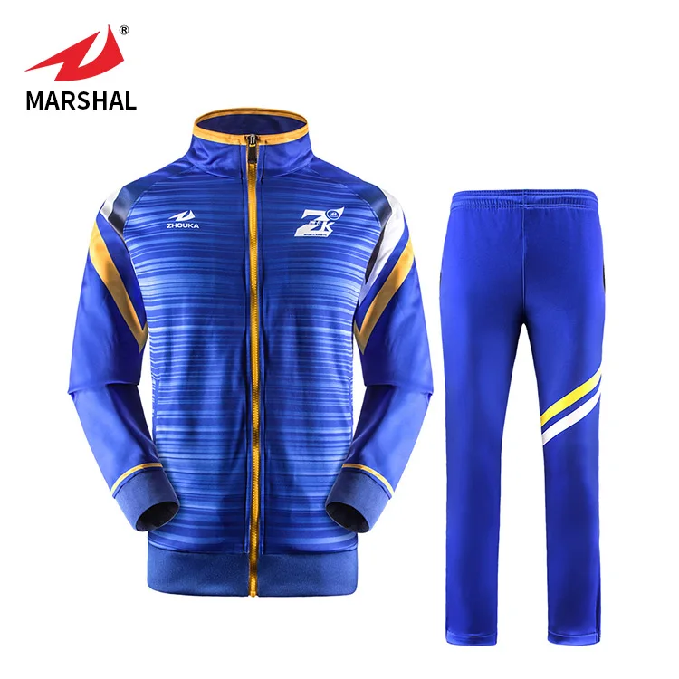 Latest Design Tracksuit Football Shirt Running Suit With Elastic ...