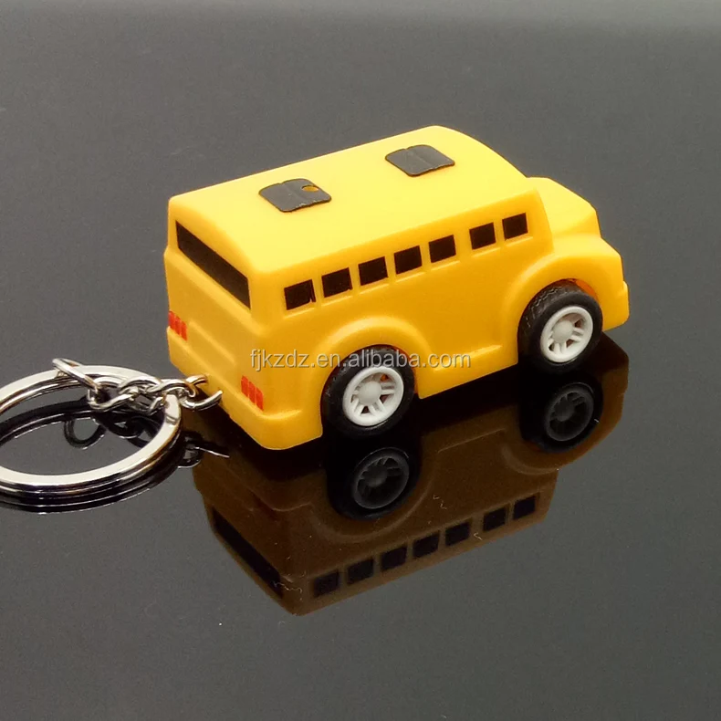New Arrival Mini Led Flashlight Keychain,School Bus Shaped Sound Keychain Buy Custom Car