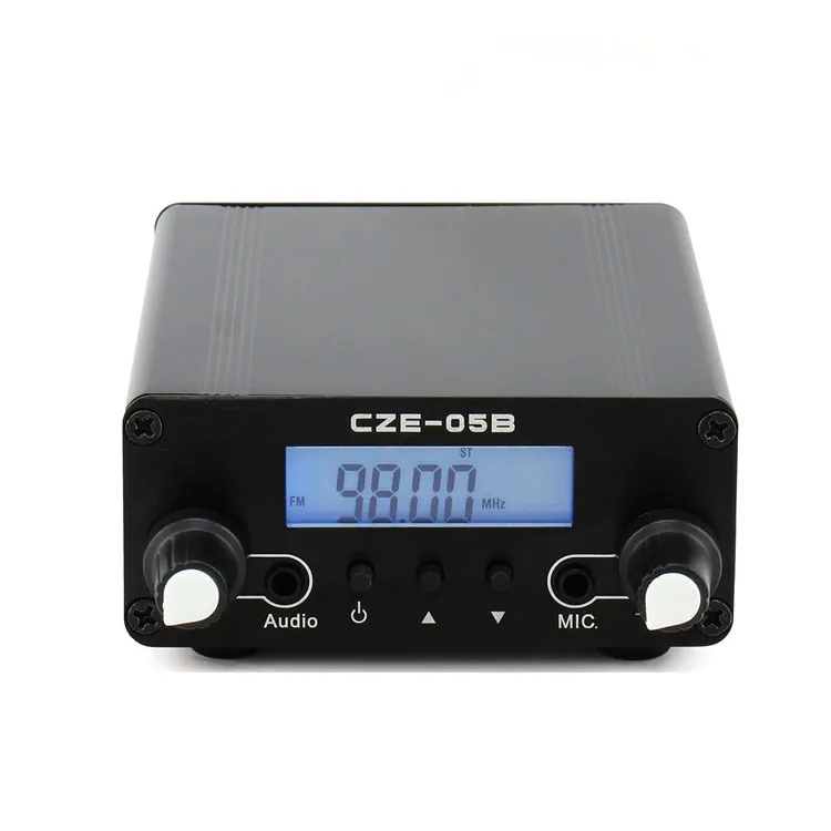 

CZE-05B 0.1W/0.5W wireless Stereo PLL smaller power radio station fm transmitter, Black