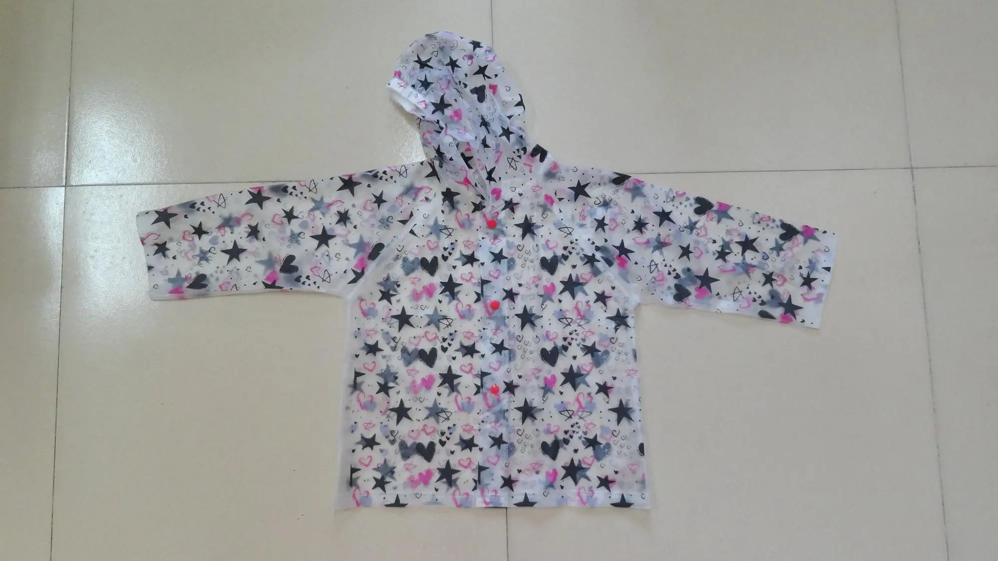 pvc 全印儿童雨衣