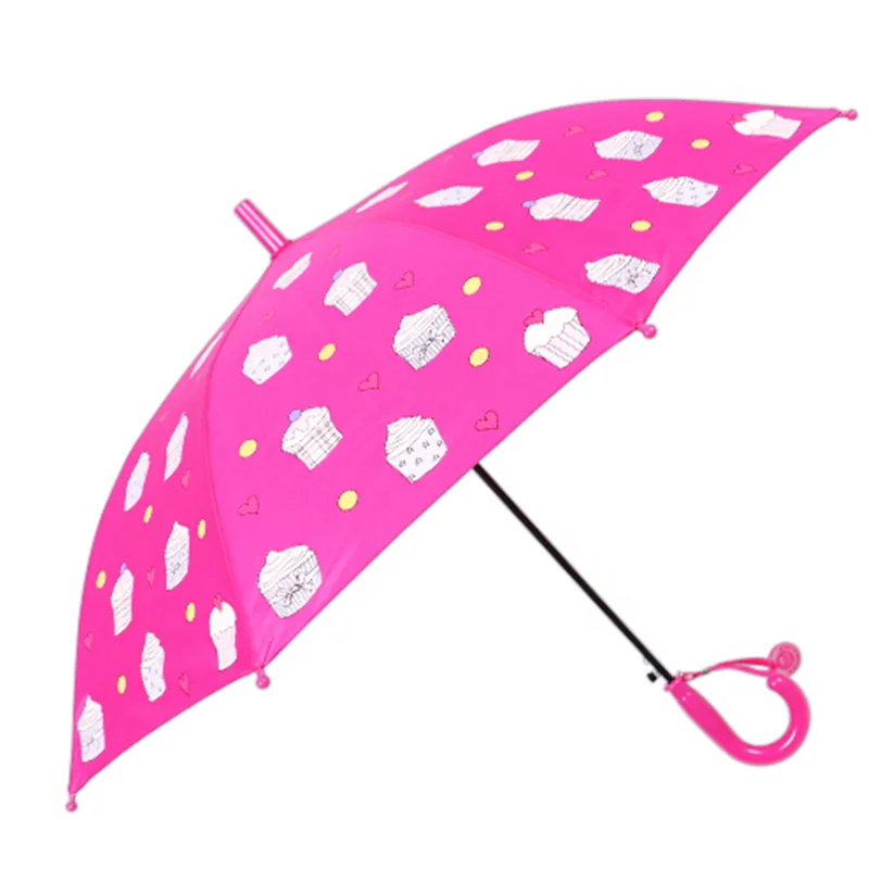 

RST fashion promotions printed customized children standard shape auto color changing kid umbrella, Red;pink;yellow;blue and so on