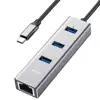 ROCK Multiple LED 3USB Type C to USB 3.0 RJ45 Female Converte Adapter Cable