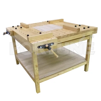 Woodworking Wooden Workbench Installation Size 111x111x81cm