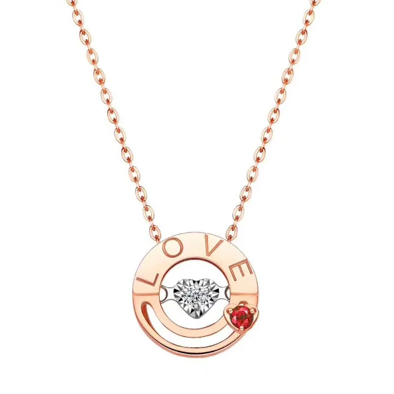 

high quality made modern 925 sterling silver love necklace for women