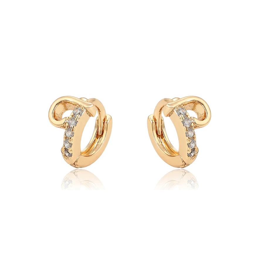 

96889 xuping 18kgold color plated hoop children earrings jewelry