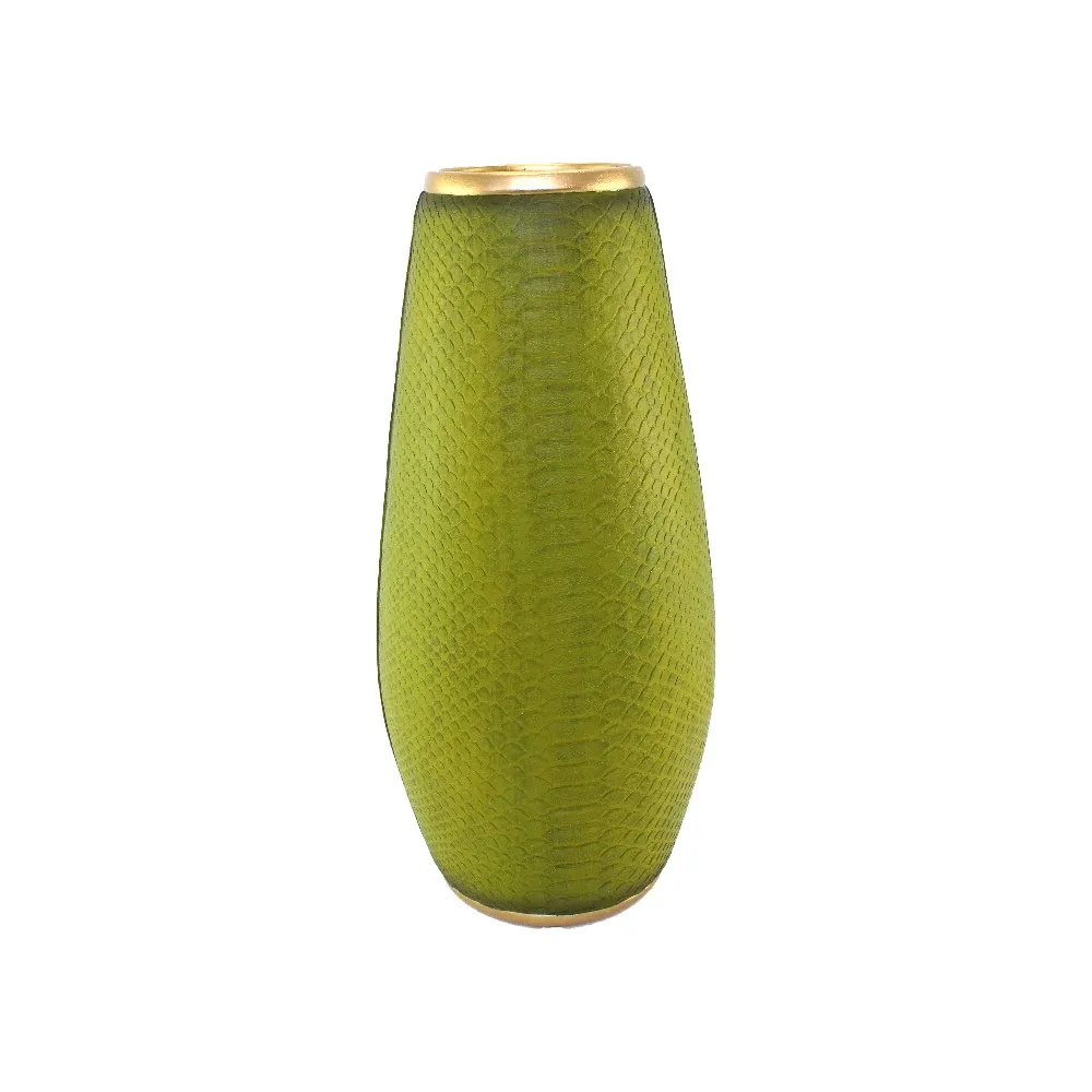 Wholesales Resin Imitation Python Leather Flower Vase for Home Decor factory