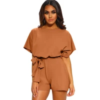 

Hot Fashion Over The Top Belted Playsuit Female Romper Jumpsuit