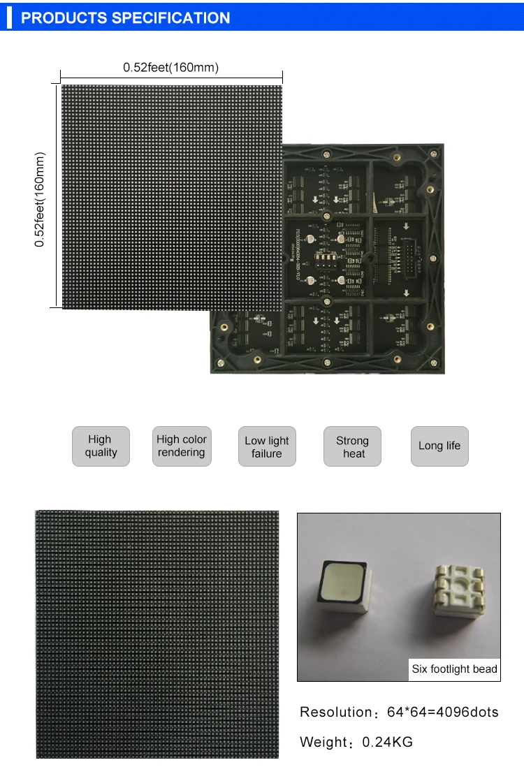 P2.5 indoor SMD full color video led display screen for rental business
