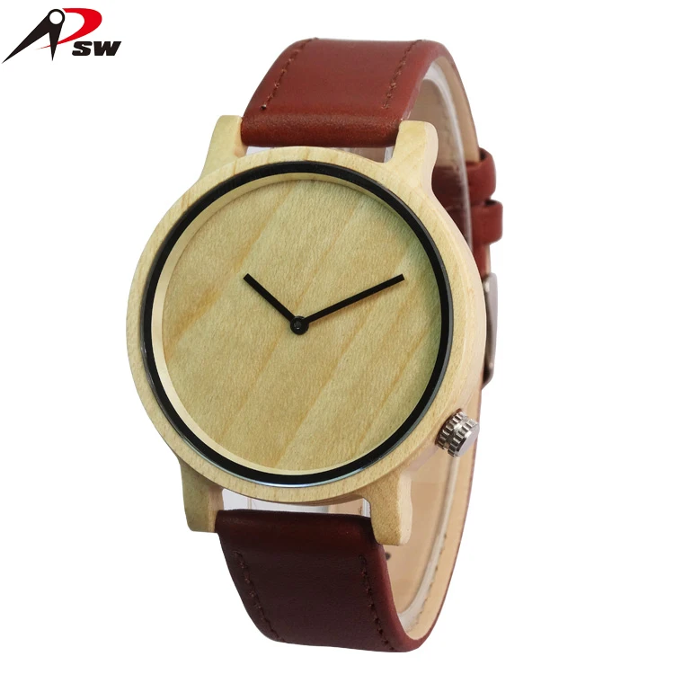 

Brown leather band wood quartz watches for men personalized your blessing for men women unisex wristwatch