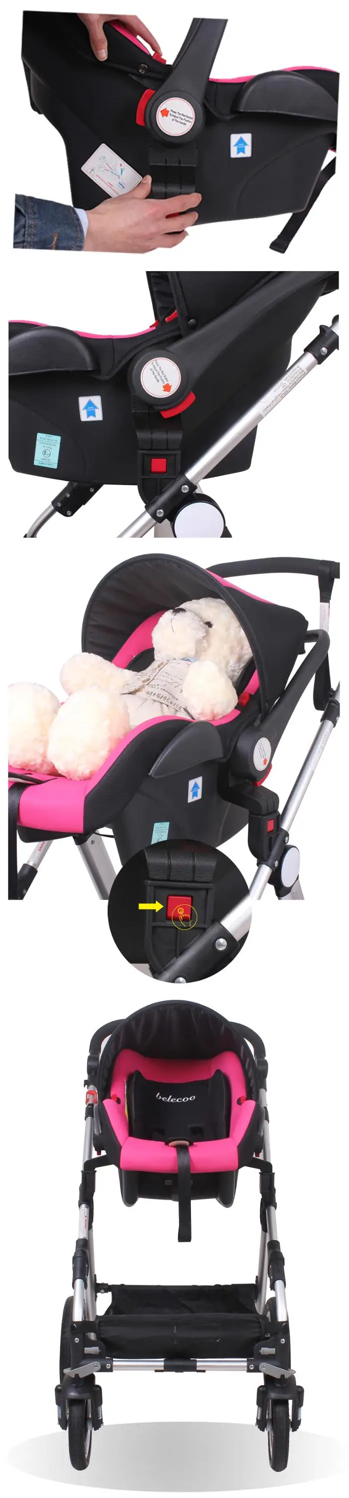 Lightweight Alloy Frame 2in1 Baby Stroller 2017 Luxury Baby Carrier