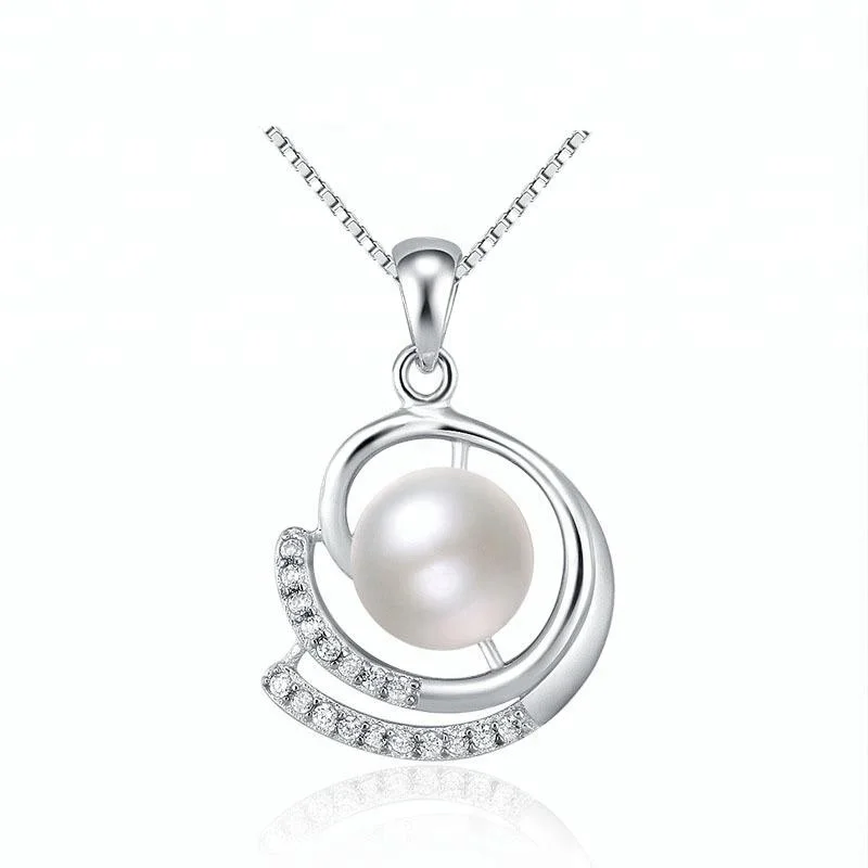 

Mexico Manufacturer 925 Sterling Silver Jewelry Freshwater Pearl Pendant, White