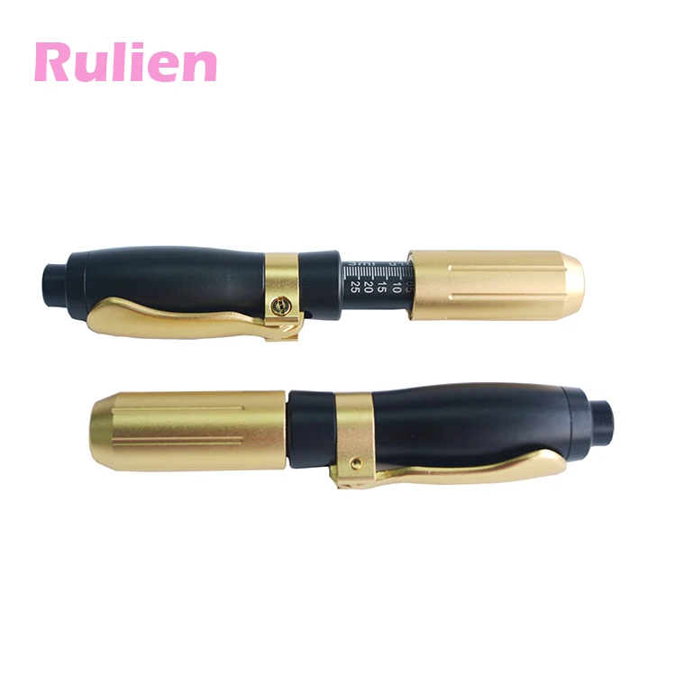 

2018 Hotsale Needle Free Hyaluronic Acid Lip Filler Pen Noninvasive Nebulizer Injection Pen Anti-Aging Hyaluronic, Black+gold
