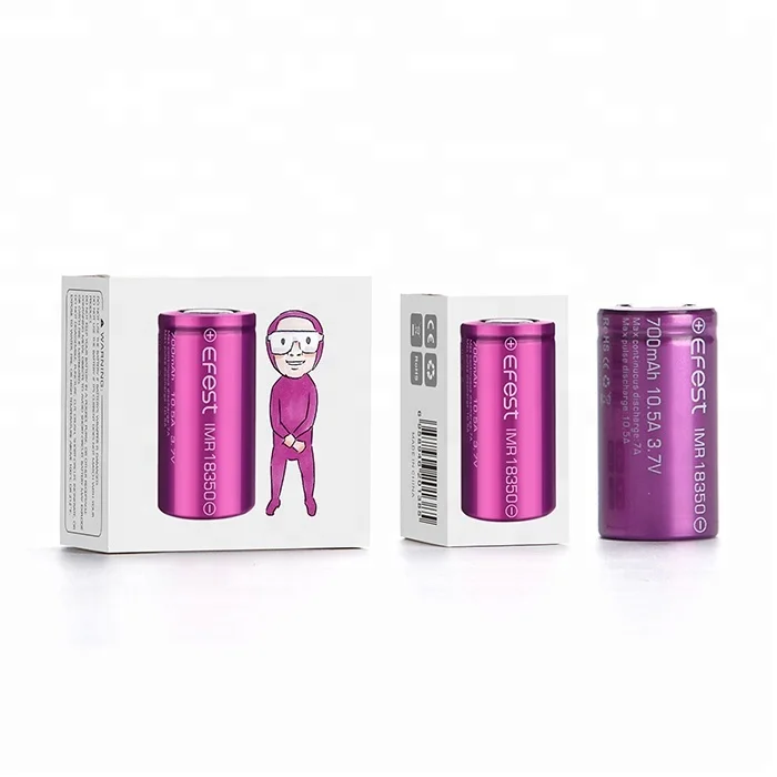 Factory direct selling torch light rechargeable battery Lithium ion Battery 18350 3.7v