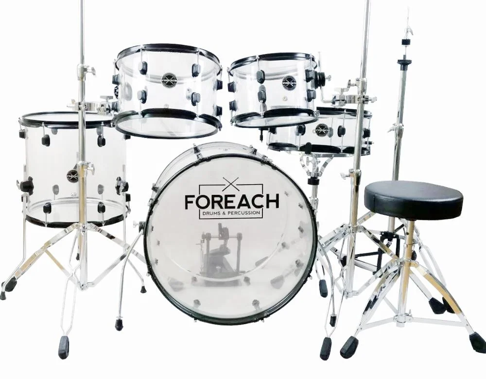 
Seamless Clear Crystal Acrylic Drum Set 