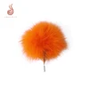 Cheap wholesale beautiful orange turkey feather floral picks for decoration