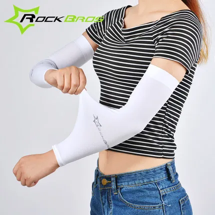 

Rockbros Fashion Cool Arm Sleeve Sun UV Protection Cycling Arm Sleeves Breathable Anti-UV Sleevelet Custom Sports Sleeve, White;pink;purple;blue;black