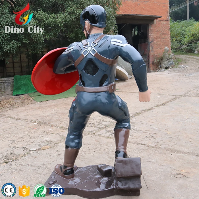 Movie Character Fiberglass Superhero Statue Of Life Size Superhero