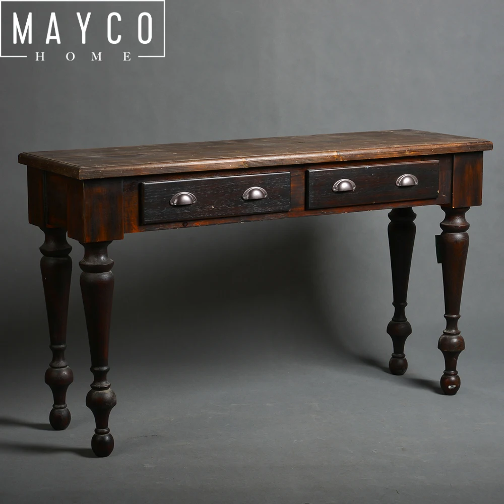 Mayco Vintage Lange Schmale Holz Consola Meuble Retro Konsole Tisch Mit