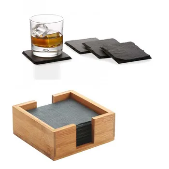 glass coasters with holder