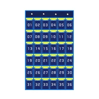 

Numbered Classroom Pocket Chart Cell Phones Holder Wall Door Hanging Organizer (36 Pockets)