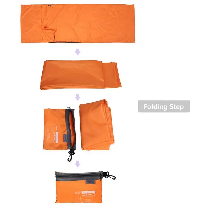 

Ultralight design Outdoor Sleeping Bag 70 * 210cm Camping Hiking Bag Liner Portable folding Travel Bags 3 Colors, Any color can do