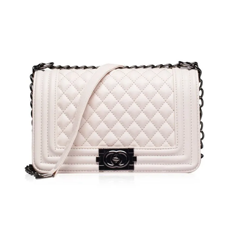 

Chic Elegant Women's Quilted PU Leather Handbag Practical Chain Lady Shoulder Bag