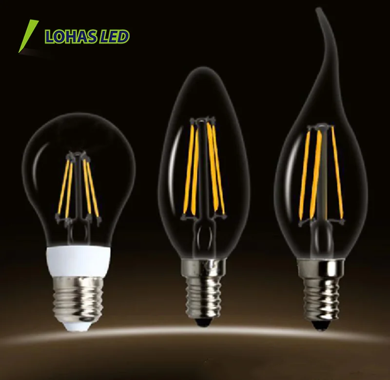 Edison LED Filament Bulb E12 6W 2700K 3000K dimmable vintage Filament LED Light Bulb