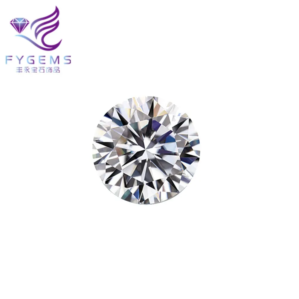 

Wholesale Synthetic Lab Created Round Cut DEF Color Moissanites Diamond, White