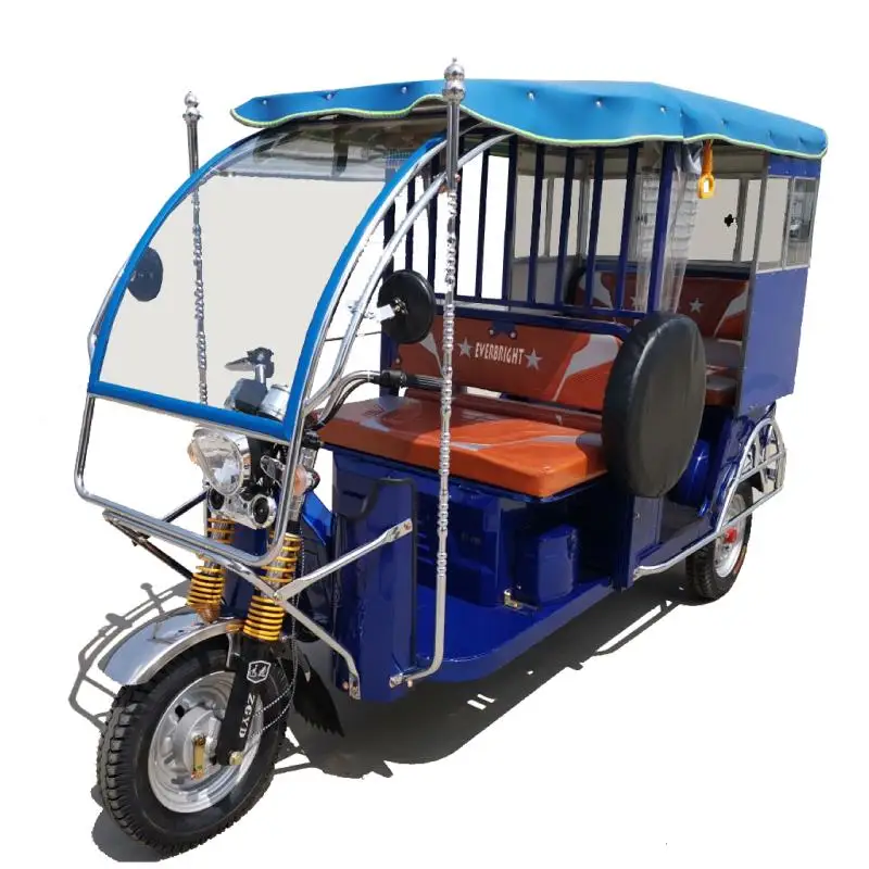 Cheap Three Passenger Rows Tricycle Electric Tricycle 3 Wheel Rickshaw