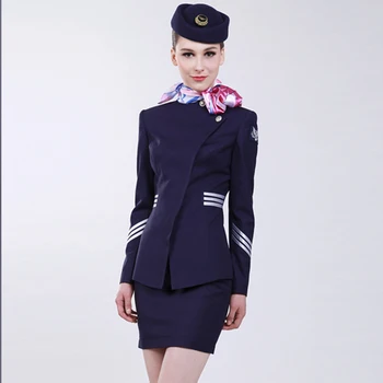 Custom Design Flight Emirates Airline Stewardess Pilot Uniform - Buy ...