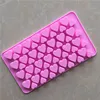 55 Holes Mini Heart Silicone Cake Mold grid Baking Mould Chocolate