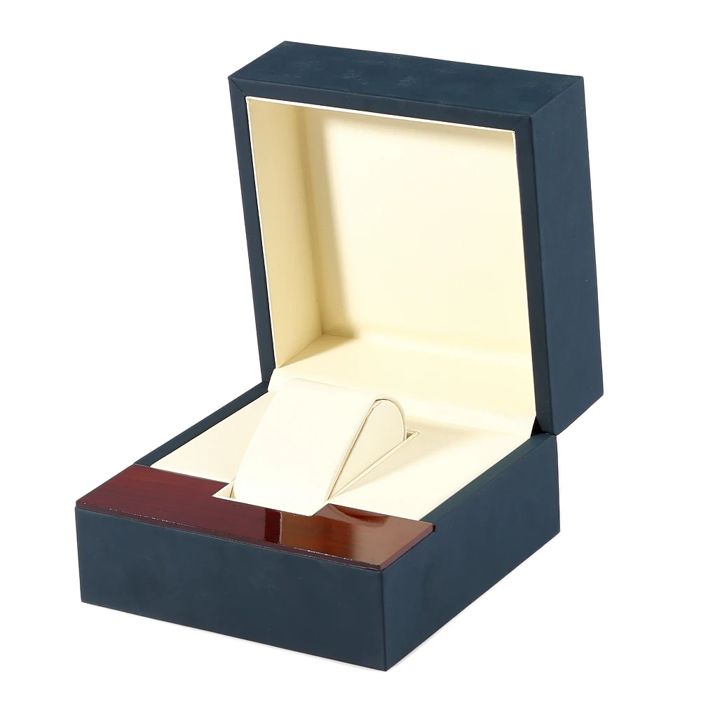 

Hot Sale Professional Unique Single Dark Blue Watch Stoare Orgaenizer Box