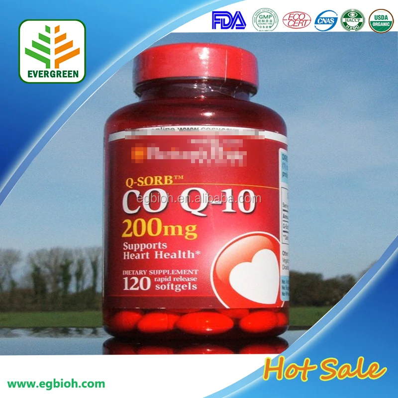 
GMP Certified Anti-Oxidant CoQ10 Softgel, Coenzyme Q10 Softgel 