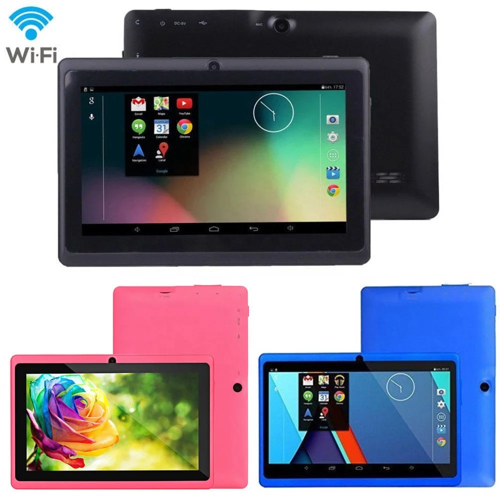 

XFX 7 inch Q88 pc tablet A33 Ram 1GB Memory 8GB android 4.4/6.0, Oem color