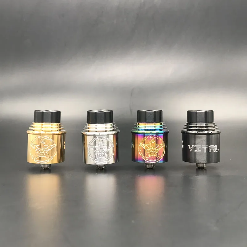 

High quality e cig atomizer 2018 rebuildable vape pods Apocalypse Vital Squonker RDA, Gold silver black rainbow