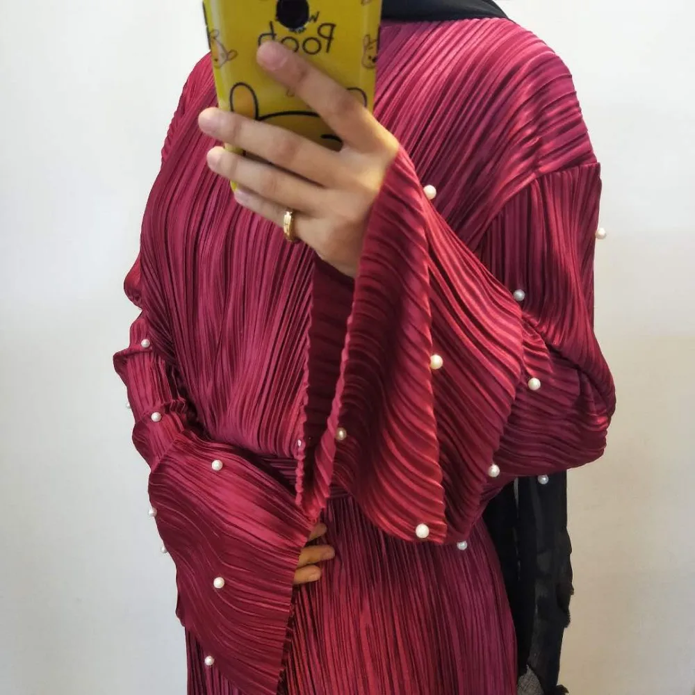 1635 Fold Jumpsuit Abaya Muslim Dresses Malaysia Islamic Clothing